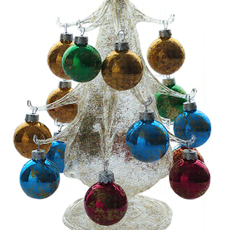 hand blown glass christmas tree details
