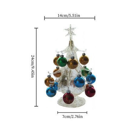 hand blown glass christmas tree size chart