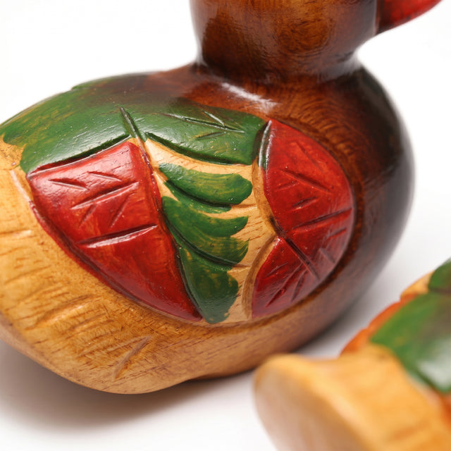 hand carved duck detail shot
