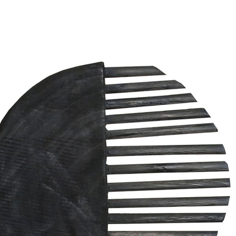 handcrafted wooden fan shaped decorative ornament details