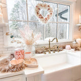 handcrafted wooden heart shaped decorative serving tray in the kitchen