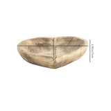 handcrafted wooden original heart shaped decorative serving tray size chart