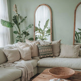 handwoven cotton-linen tassel throw pillow on the sofa 06061