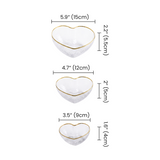 heart shaped glass bowls size chart