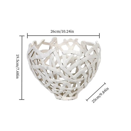 hollow lattice resin decorative bowl ornament size chart