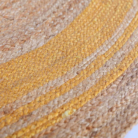 jute area rug details