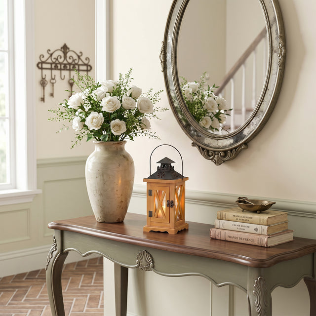 lantern entry table decor

