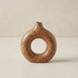 large size donut shaped ceramic vase front view