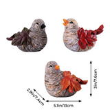 leaf bird sculptures dimensions size chart