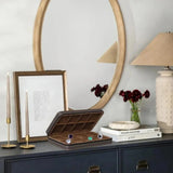 leather jewelry storage box with jewelry 