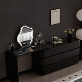 leopard print leather tray on the dressing table