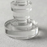 macro shot of crystal candle holder base