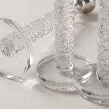 macro shot of crystal candle holder bases