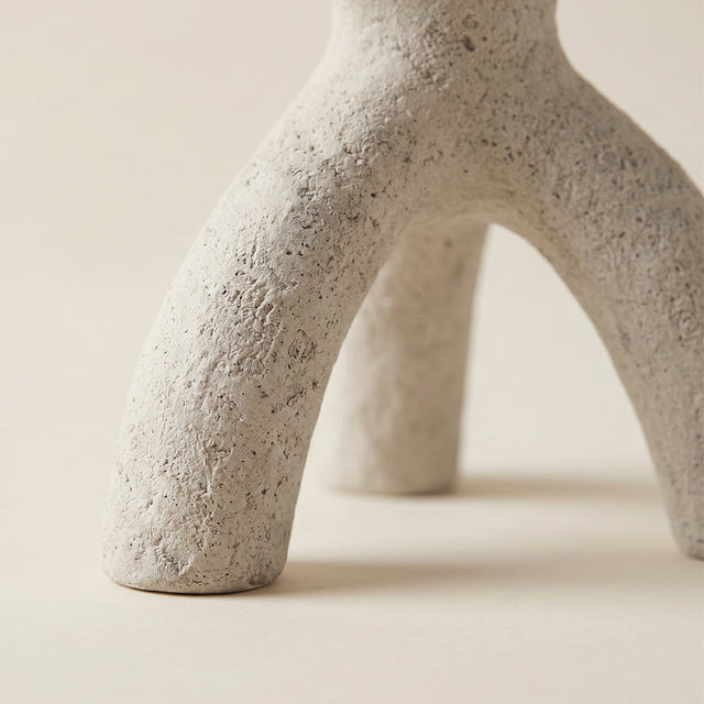 macro shot of porous candle holder leg texture