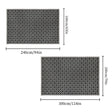 modern rhombus black and white rug size chart 