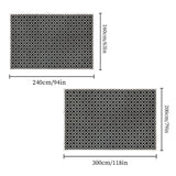 modern rhombus black and white rug size chart 