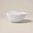 nordic luxury ceramic white large textured fruit bowl