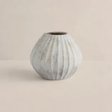 off white ceramic flower vase
