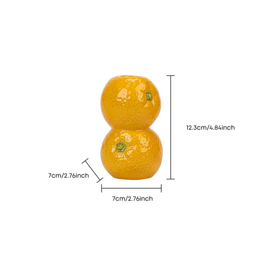 orange candle holder with dimensions