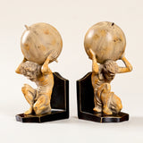 pair of gold angel bookends