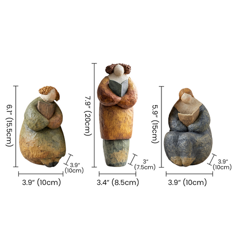 pebble figurine set size chart