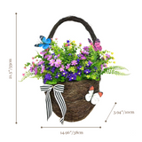 plastic brown butterfly themed flower basket size chart