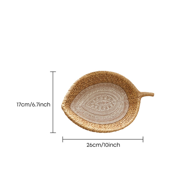 rattan oval tray dimensions size chart