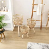 rattan plant stand