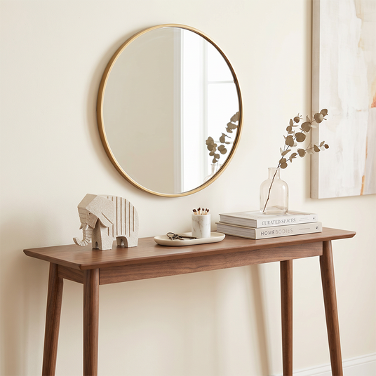 resin elephant decor console table mirror