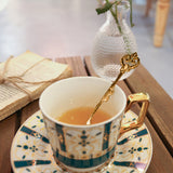 retro stainless steel golden key shaped spoon coffee stirrers