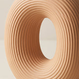 ring shaped wooden vase