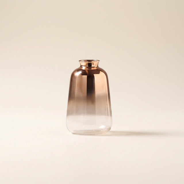 rose gold gradient glass bottle vase