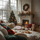 round thickened biscuit seat cushion in living room