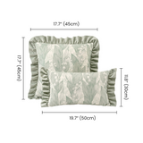 ruffle throw pillows dimensions size chart