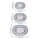 rustic floral woven oval placemat size chart