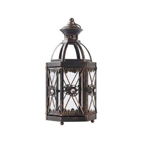 rustic metal candle lantern
