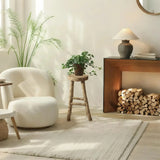 rustic wood bar stool in the living room