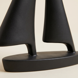 sailboat sculpture base close up