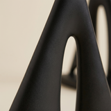 sailboat sculpture curved side close up