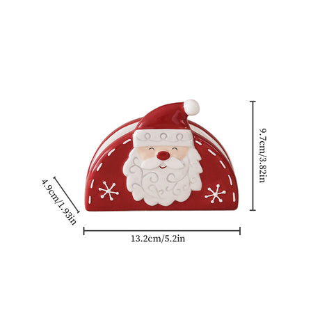 santa ceramic napkin holder size chart