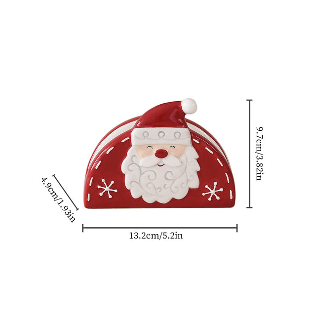 santa ceramic napkin holder size chart