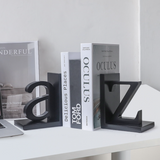 set of 2 MDF letter shaped decorative bookends details