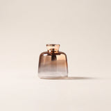 short rose gold ombre glass vase