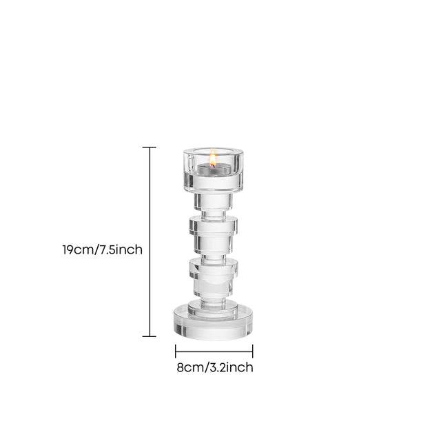 short stacked candle holder dimensions size chart
