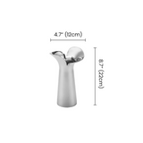 silver flower metal vase dimensions size chart