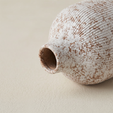 single textured vase close up