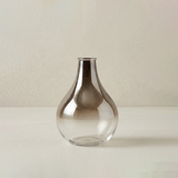 small ombre smoked glass teardrop vase
