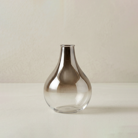 small ombre smoked glass teardrop vase