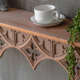 solid wood floating wall shelf details 