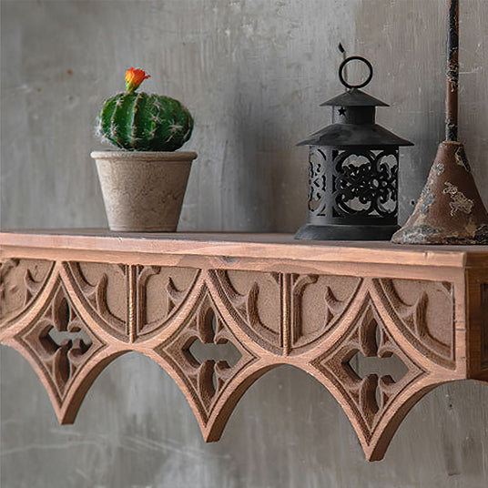 solid wood floating wall shelf details 
